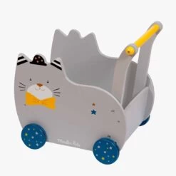 Moulin Roty Chariot De Marche Chat Fernand -Boutique bébé 666725 4 gris