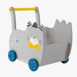 Moulin Roty Chariot De Marche Chat Fernand -Boutique bébé 666725 5 gris