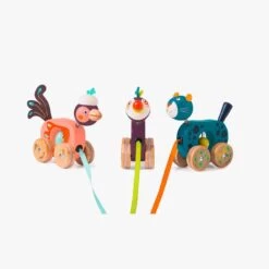 Moulin Roty Petit Jouet à Tirer Pakou -Boutique bébé 668362 668363 668364 2 gris 2