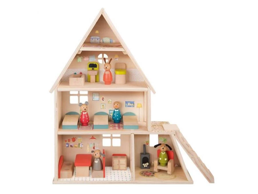 Moulin Roty 632420 - Maison De Poupée Avec Mobilier La Grande Famille 5 Moulin Roty 632420 - Maison De Poupée Avec Mobilier La Grande Famille – Image 3