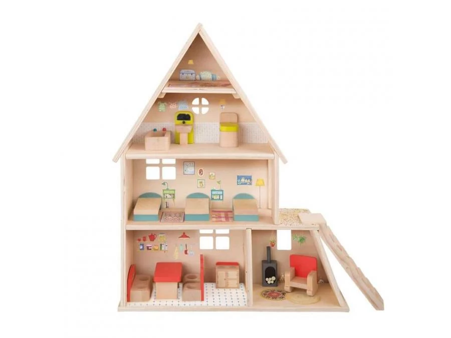 Moulin Roty 632420 - Maison De Poupée Avec Mobilier La Grande Famille 3 Moulin Roty 632420 - Maison De Poupée Avec Mobilier La Grande Famille