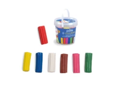Moulin Roty 661375 - 7 Pâtes à Modeler En Seau Les Popipop