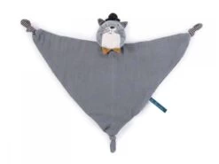 Moulin Roty 666026 - Doudou Lange Chat Gris Clair Fernand Les Moustaches