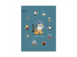 Moulin Roty 666139 - Affiche Toilette Du Chat 30x40cm Les Moustaches