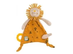 Moulin Roty 669015 - Doudou Attache-tétine Lion Sous Mon Baobab