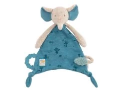 Moulin Roty 669016 - Doudou Attache-tétine éléphant Sous Mon Baobab