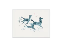 Moulin Roty 669138 - Affiche Zèbres 40x30cm Sous Mon Baobab