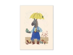 Moulin Roty 675132 - Affiche Ane 30x40cm Pomme Des Bois