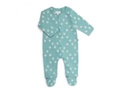 Moulin Roty 675277 - Pyjama 12m Jersey Vert Imprimé Pommes Pomme Des Bois