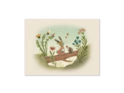 Moulin Roty 678132 - Affiche Balade Sur La Branche 40x30cm Trois Petits Lapins