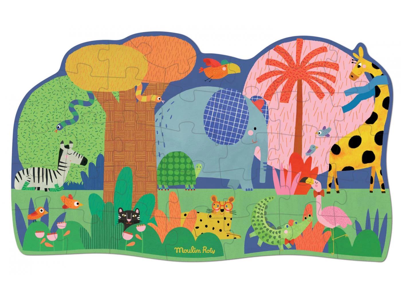 Moulin Roty 679441 - Puzzle Géant L'oasis Des Animaux (36 Pièces) Les Toupitis 5 Moulin Roty 679441 - Puzzle Géant L'oasis Des Animaux (36 Pièces) Les Toupitis – Image 3