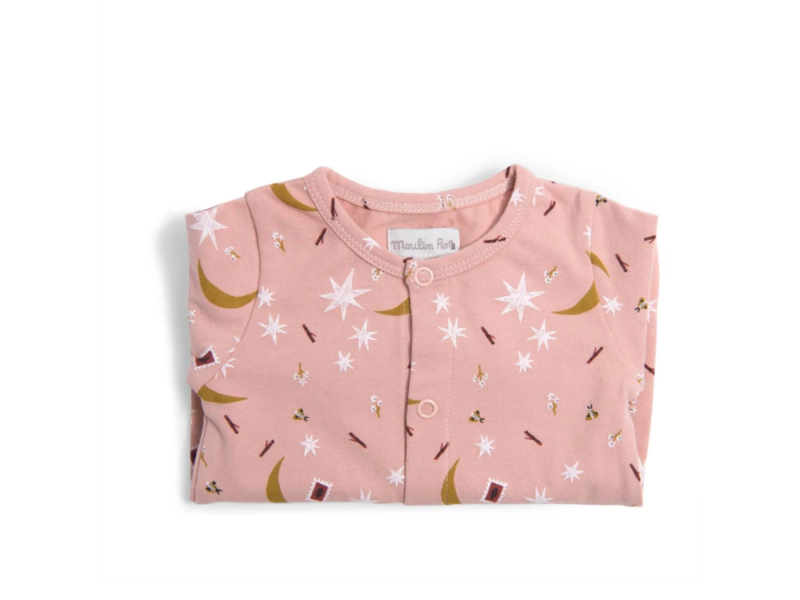 Moulin Roty 715802 - Pyjama 6m Jersey Rose étoiles Après La Pluie 4 Moulin Roty 715802 - Pyjama 6m Jersey Rose étoiles Après La Pluie – Image 2