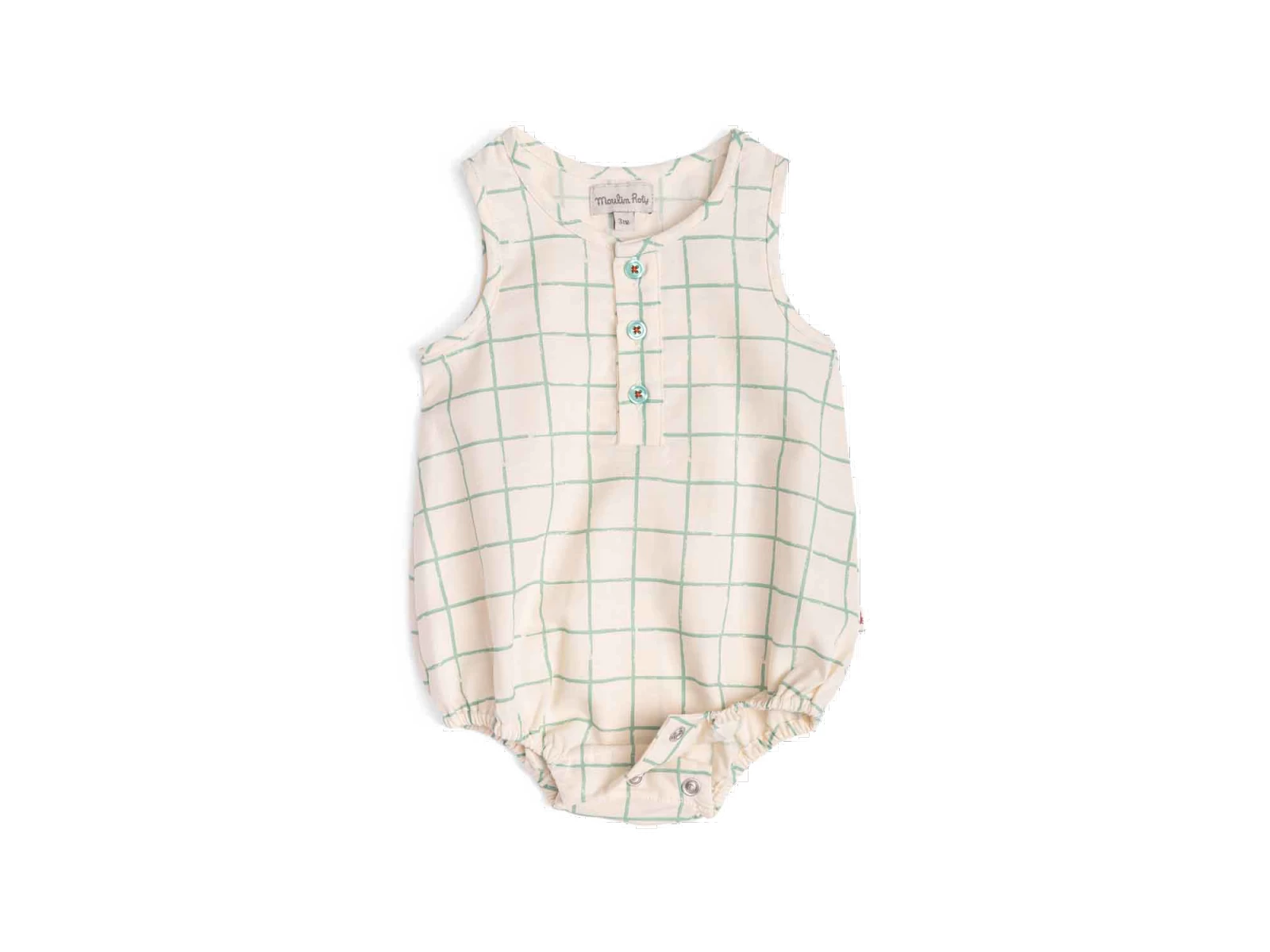 Moulin Roty 719830 - HONORE Combinaison 24m Coton écru Carreaux Verts- 24 Mois 4 Moulin Roty 719830 - HONORE Combinaison 24m Coton écru Carreaux Verts- 24 Mois – Image 2