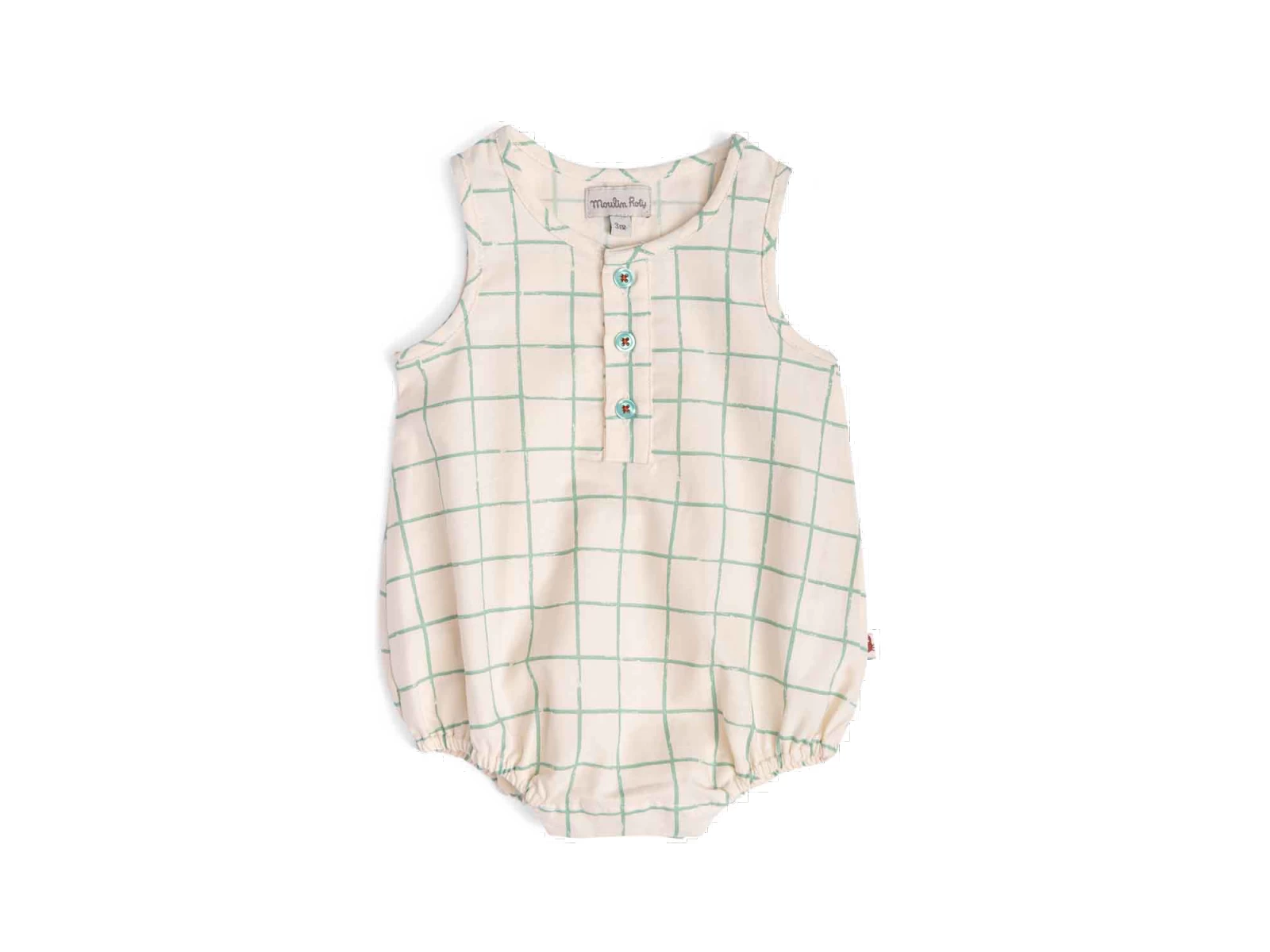 Moulin Roty 719830 - HONORE Combinaison 24m Coton écru Carreaux Verts- 24 Mois 3 Moulin Roty 719830 - HONORE Combinaison 24m Coton écru Carreaux Verts- 24 Mois