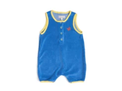 Moulin Roty 719848 - HUBERT Combinaison 24m Bouclette éponge Bleue- 24 Mois