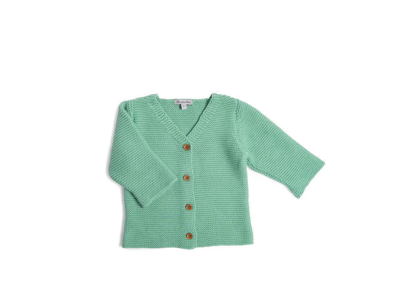 Moulin Roty 719947 - HERBE Cardigan 24m Tricot Vert- 24 Mois 4 Moulin Roty 719947 - HERBE Cardigan 24m Tricot Vert- 24 Mois – Image 2