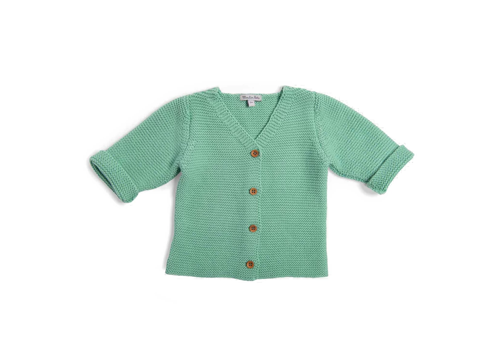 Moulin Roty 719947 - HERBE Cardigan 24m Tricot Vert- 24 Mois 3 Moulin Roty 719947 - HERBE Cardigan 24m Tricot Vert- 24 Mois